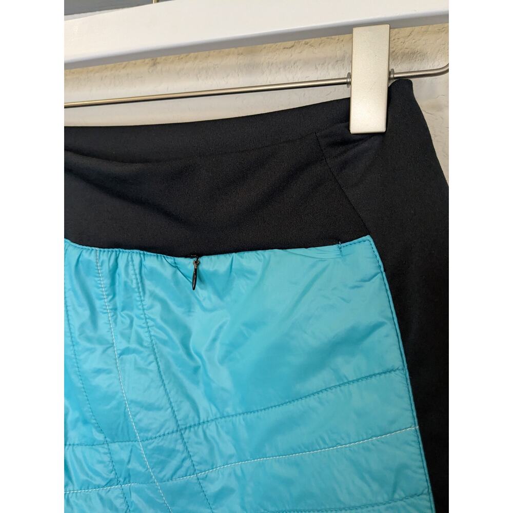SWIX Cross Country Ski Mini Puffer Skirt Black Turquoise Womens Size Small - Picture 5 of 9
